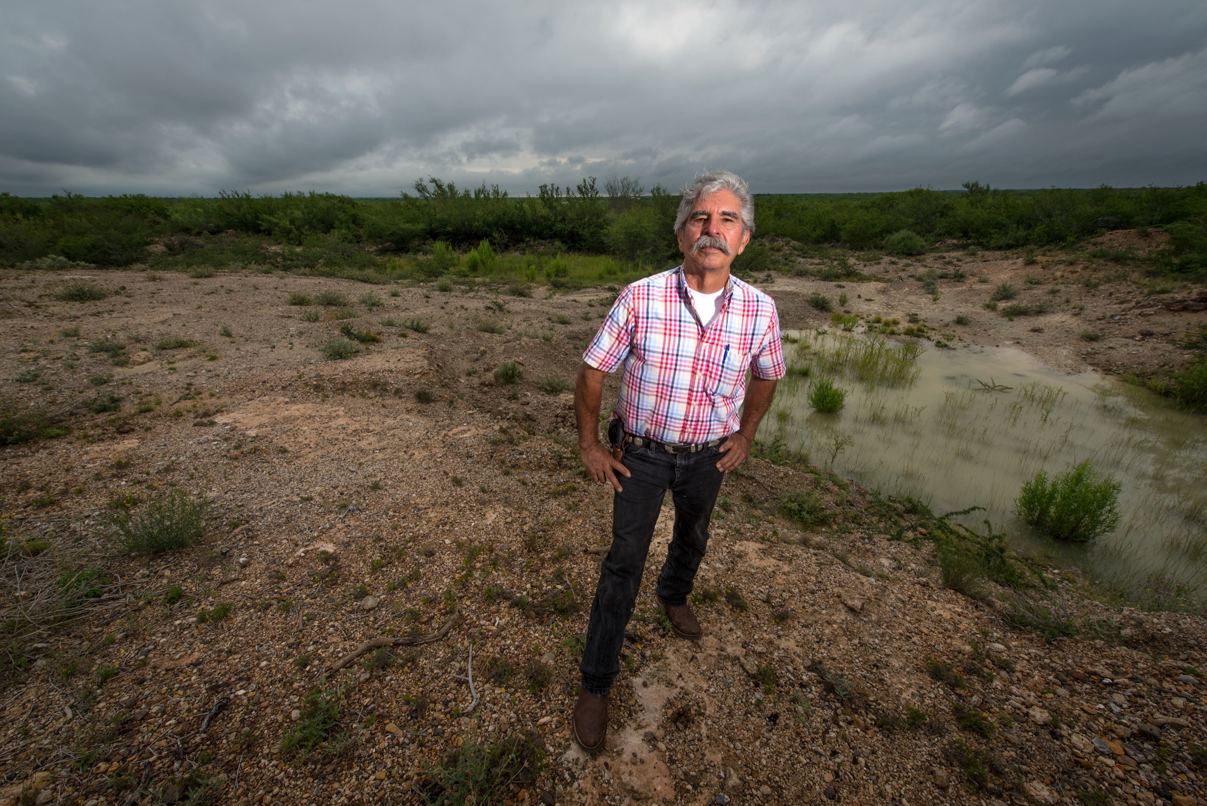 Ethnobotanist Benito Treviño at his property, Rancho Lomitas, located 8miles north of Rio Grande City, Texas