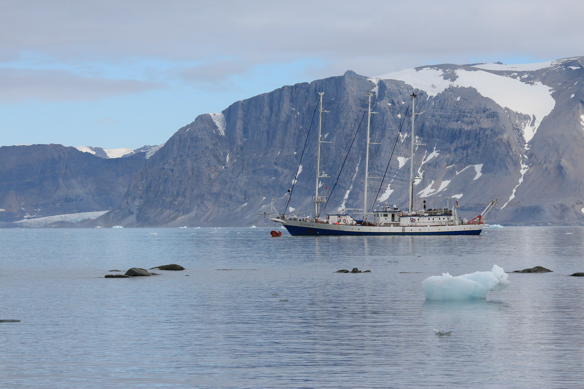 The 160-foot-long Oceania, first launched in 1986, has been an important Arctic marine research platform for more than 30 years. Photograph by Hannah Hoag