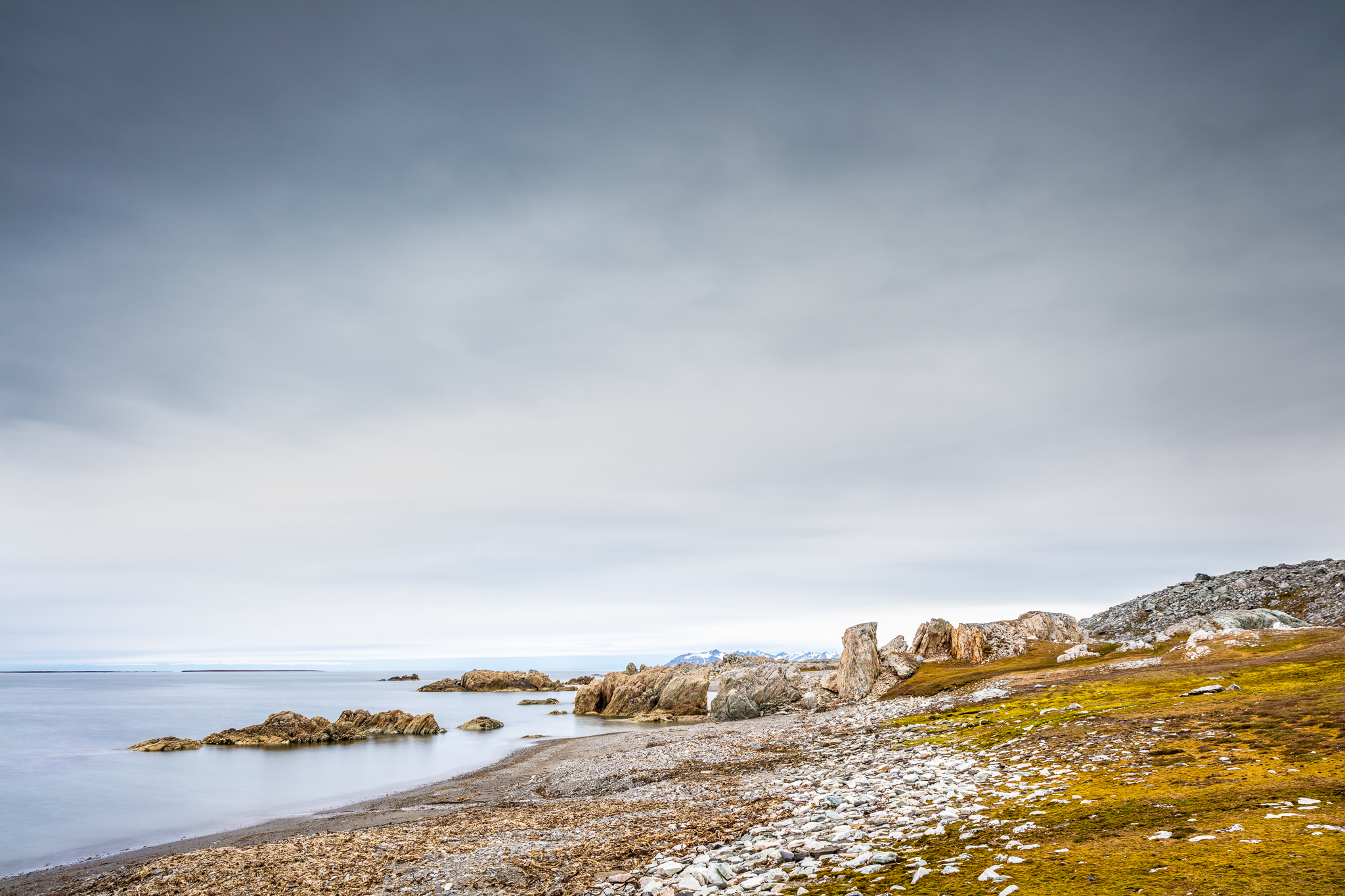 Hyttevika is a long, narrow bay near Hornsund, on the southwest side of Spitsbergen. Photograph by Marcus Westberg
