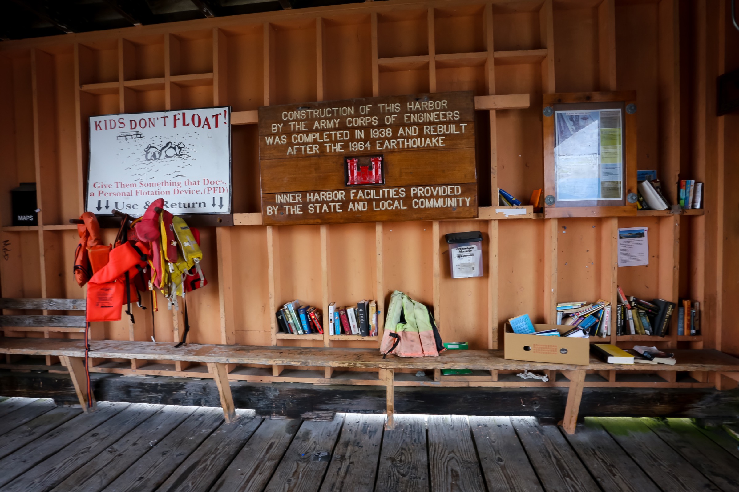 Inside the entrance to the old harbor in Cordova. Photograph by Julia Rosen