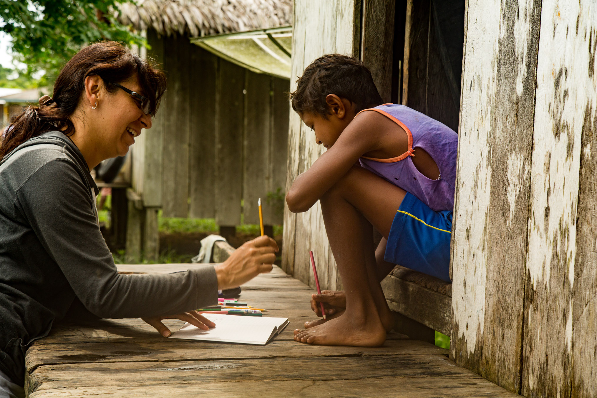 Mexican scientist Alejandra Duarte works with riberinho families to understand their use of resources from the surrounding rainforest and its impact on primates.