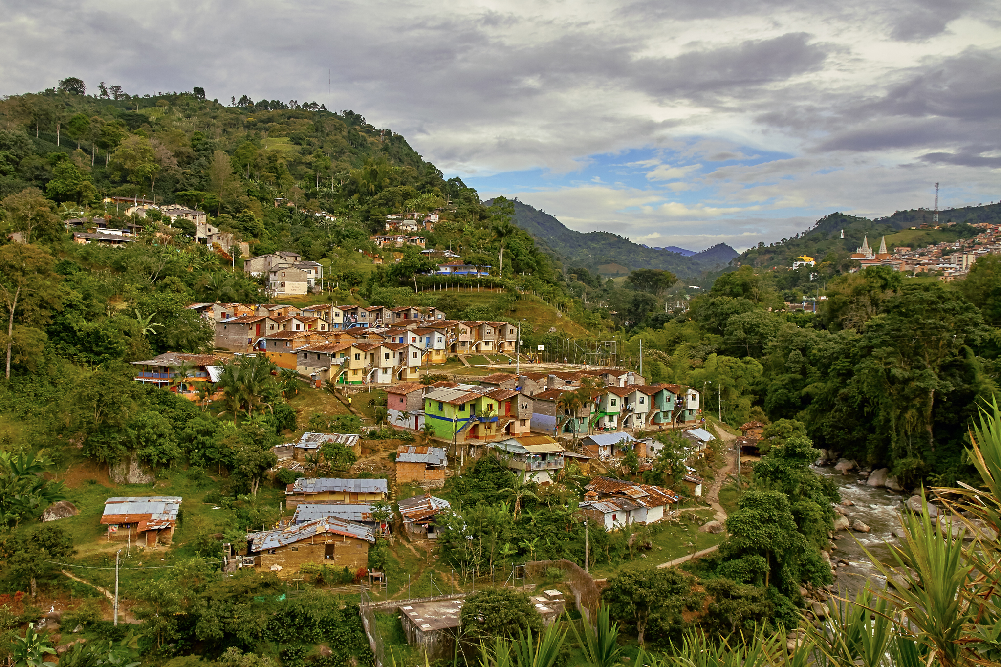 The town of Jardín, in northwest Colombia, is nestled in the Andes and is known for its brightly colored houses. Photgraph by Pedro Szekely
