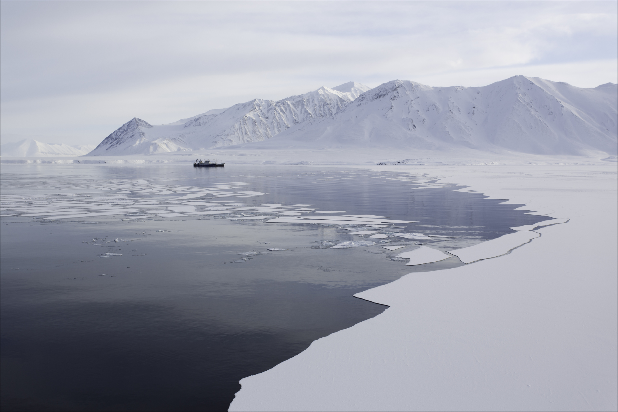 Territorial disputes in the Arctic make for an uncertain future as countries lay claim to vast swaths of offshore territory—vying for exclusive rights to drilling, fishing, and other economic activities. Photograph by H?kon Kj’llmoen Photography/Getty Images