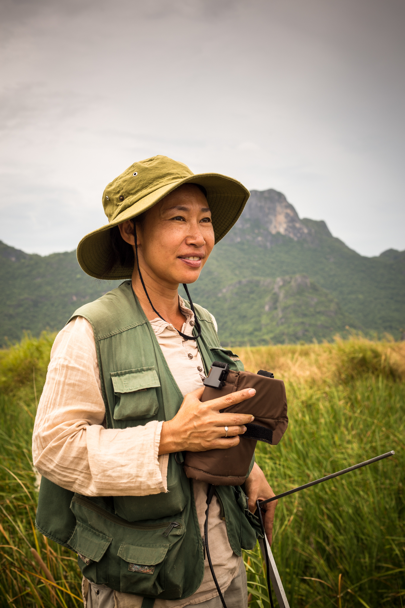 Portrait of Passanan "Namfon" Cutter, fishing cat biologist