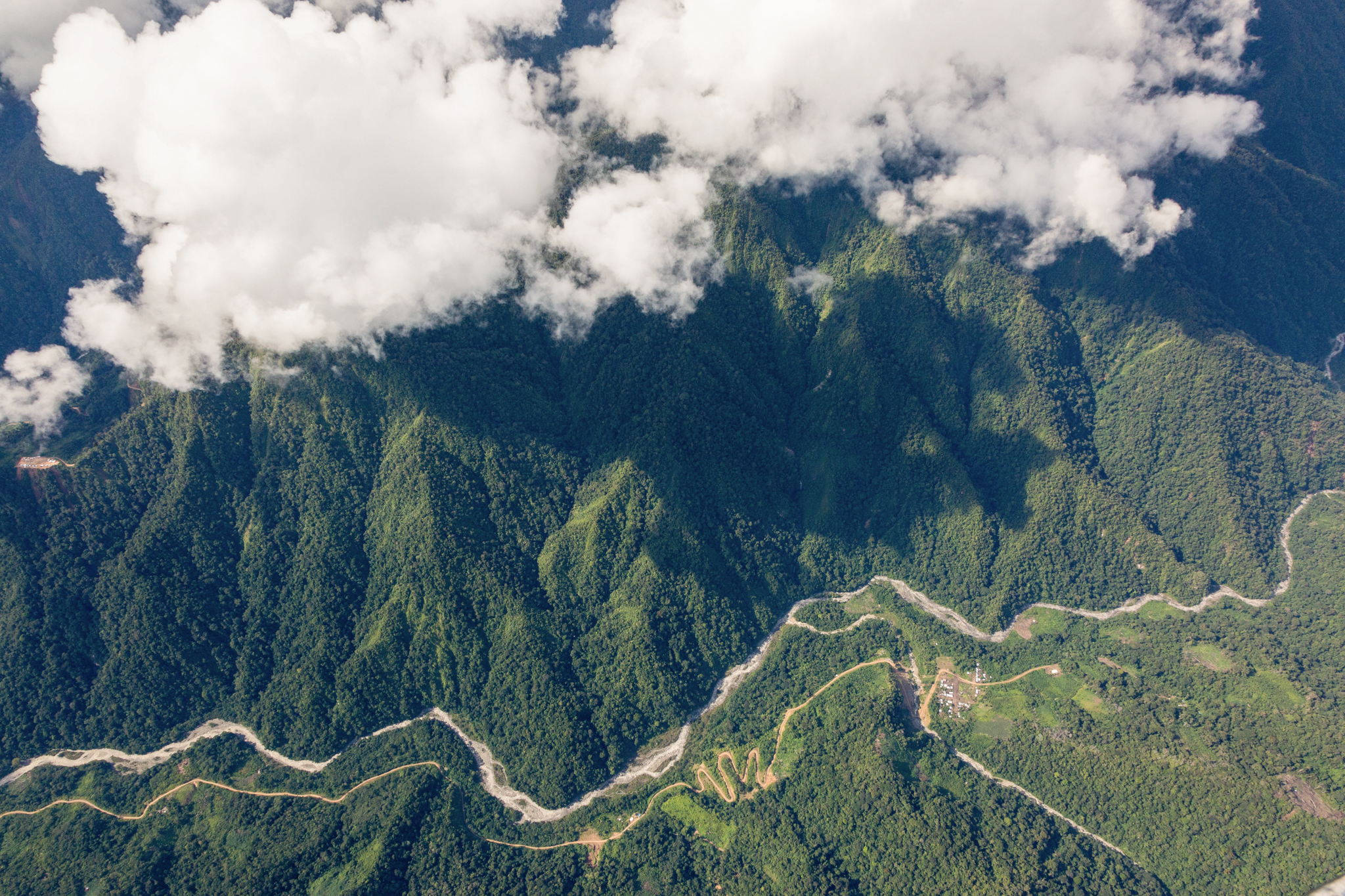 The Pichari River, a tributary of the Apurimac, and the Asháninka community of Marontuari. Photo by Andy Isaacson