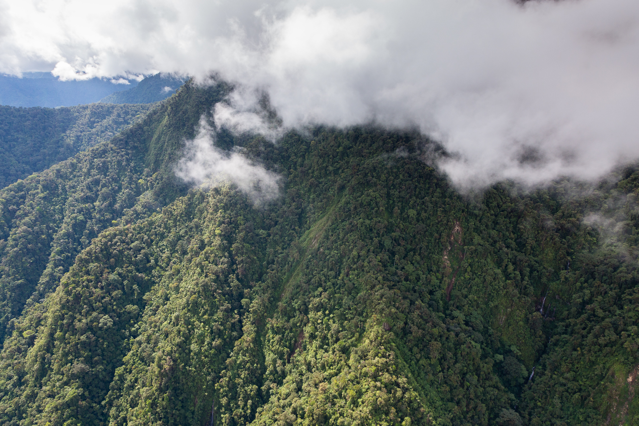 Dense cloud cover over the Vilcabamba range. Photo by Andy Isaacson