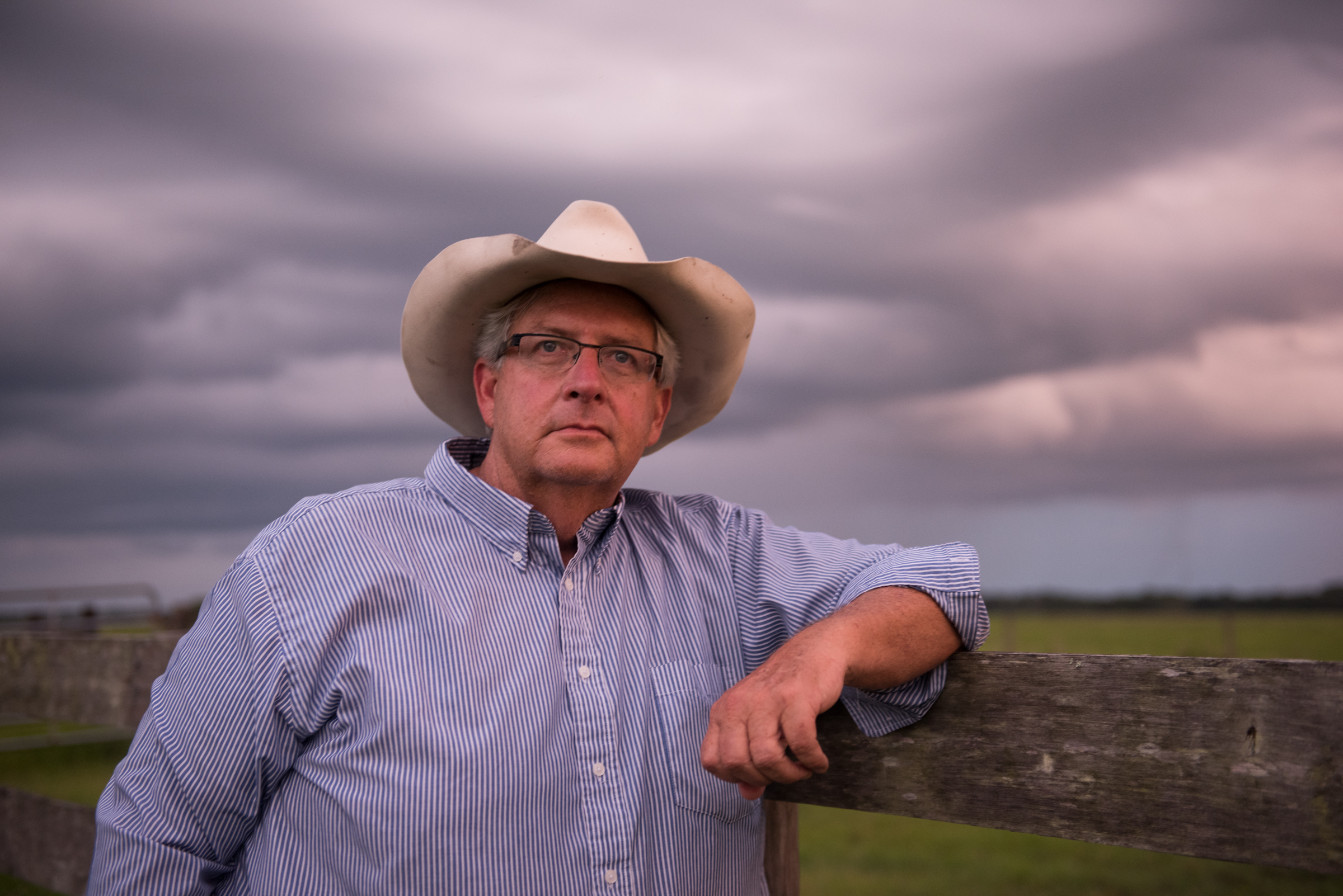 Former Florida Cattlemen’s Association president Jim Strickland at his Blackbeard’s Ranch east of Sarasota. Suburban development and phosphate mining threaten the ranch, which is listed as a priority for protection by a conservation easement by federal and state programs. Blackbeard’s Ranch helps protect the headwaters of the Myakka River.