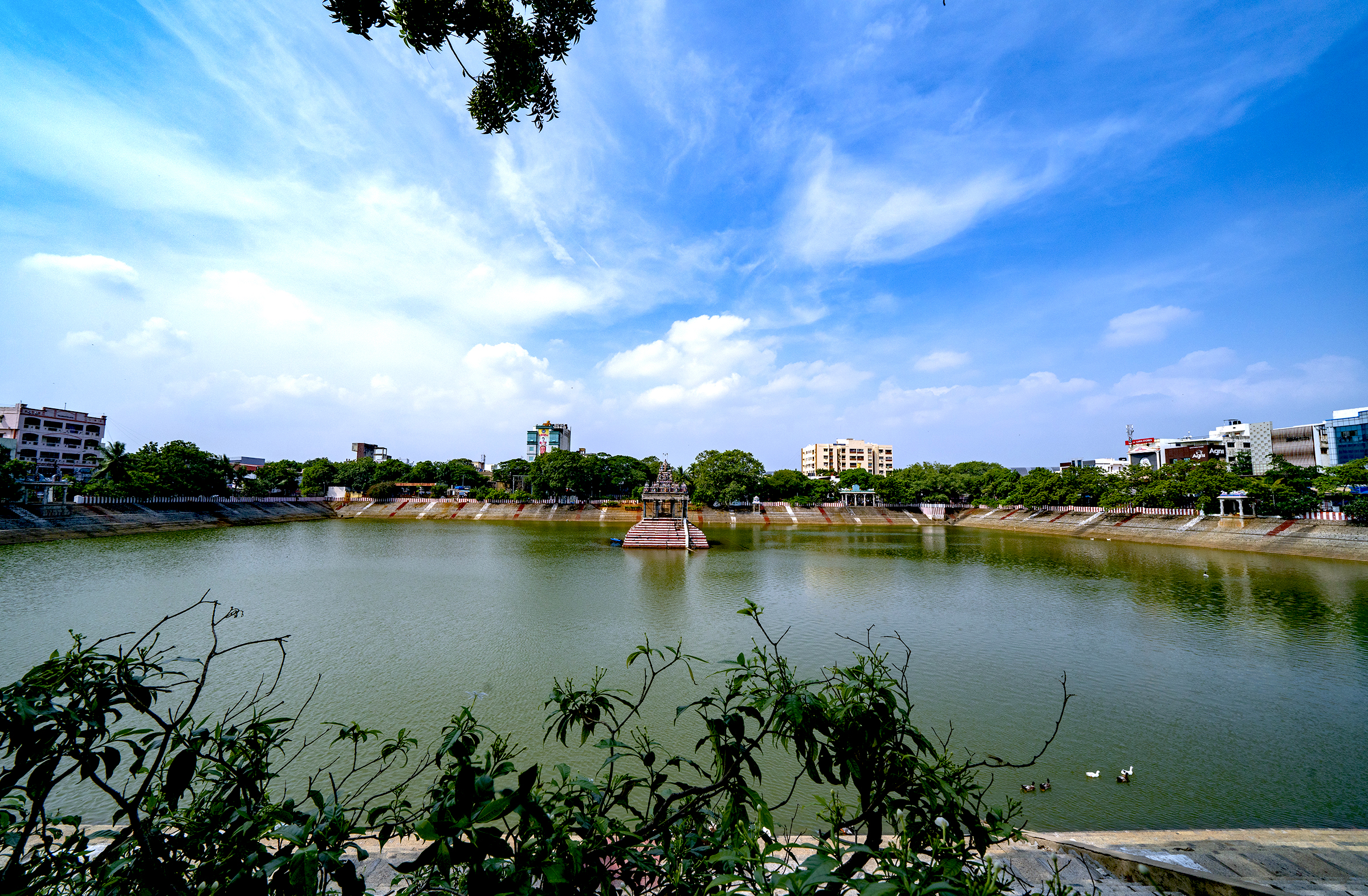 Mylapore Tank holds water even during the dry season, but only because its bottom has been paved over.