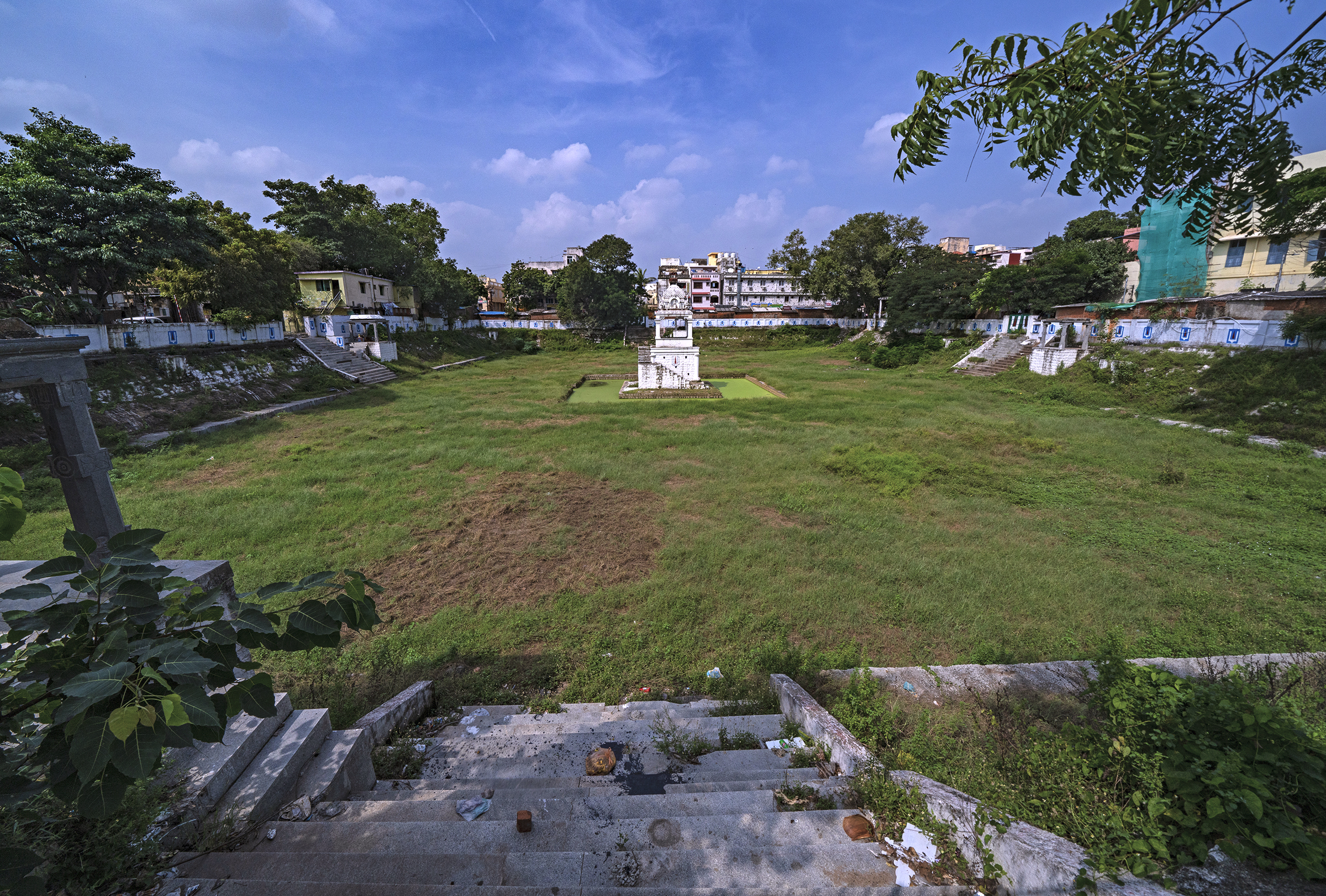 Tanks that have not been paved over reveal the true state of Chennai's water table, which, during the dry season, often lies dozens of feet below ground.