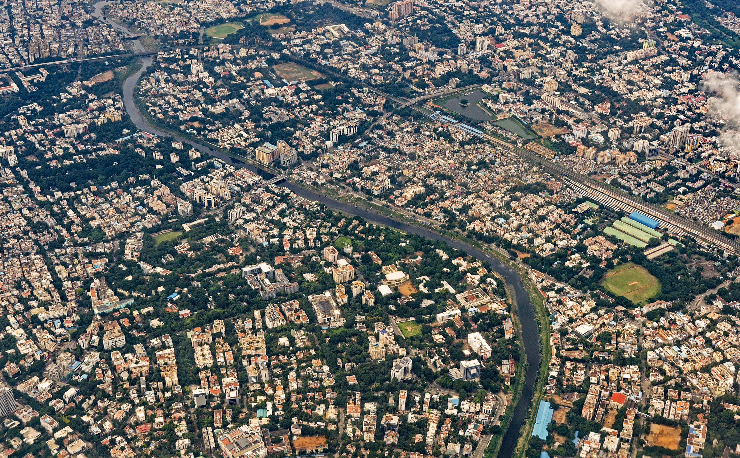 An aerial view of Chennai, India's fourth largest city.