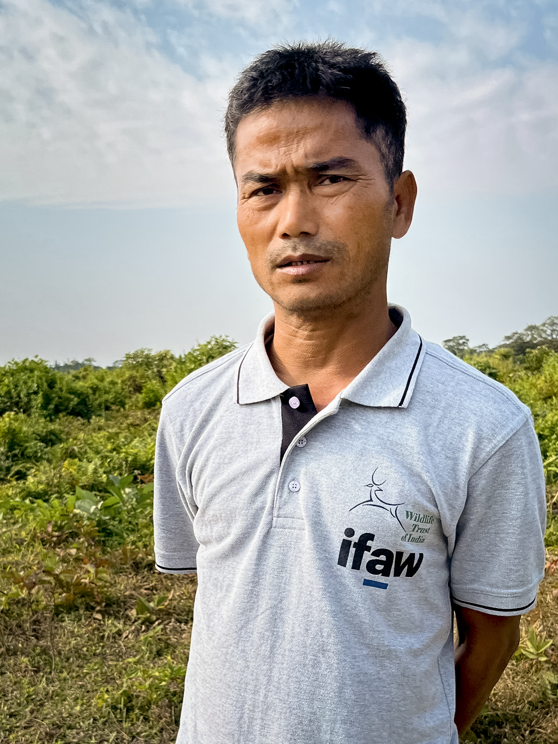 Maheshwar Basumatary, also known as Onthai, recalls the journey that led from his time as a rhino poacher to his current work as a rhino caretaker in Manas National Park, Assam. Photograph by Geetanjali Krishna