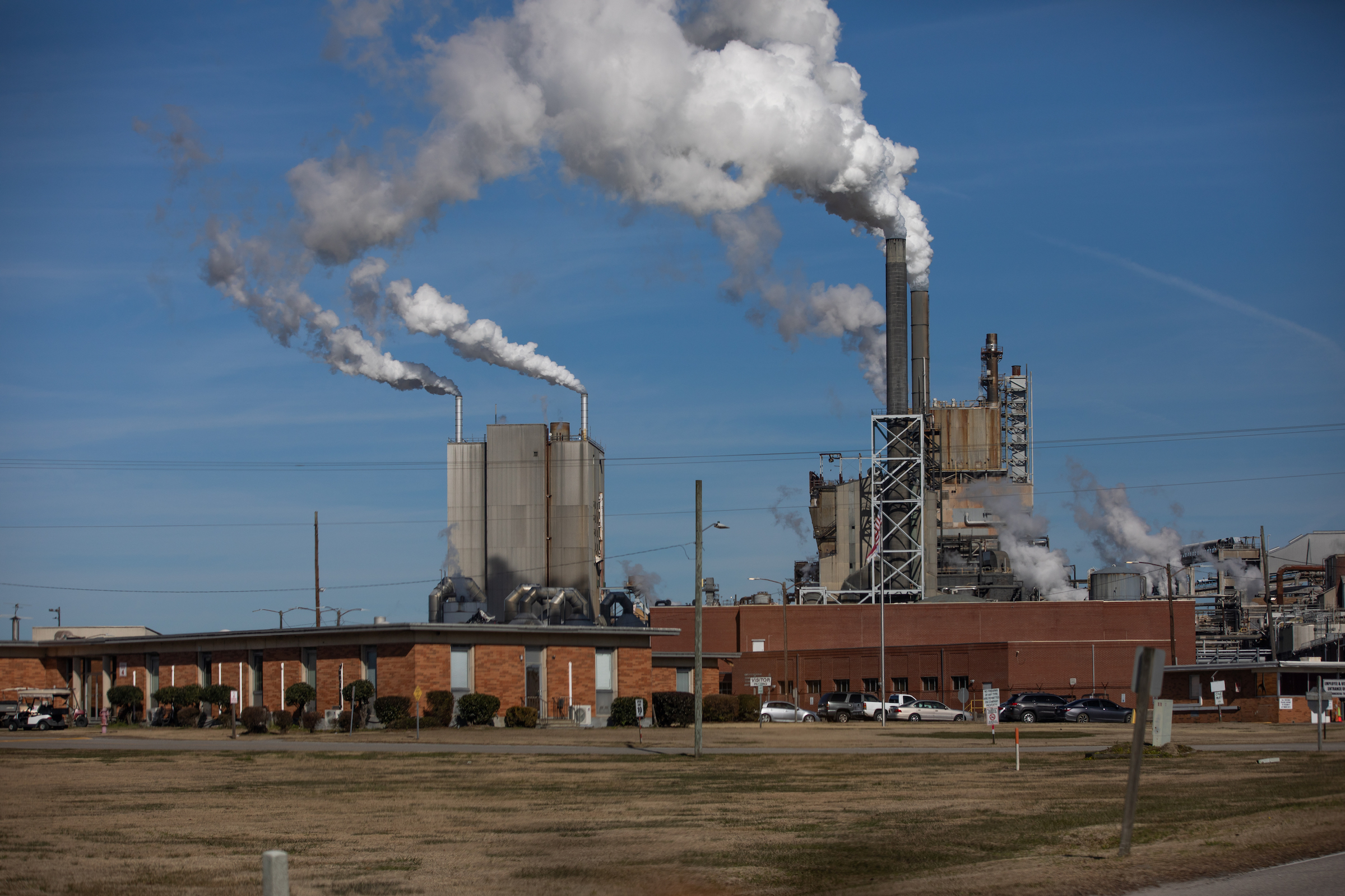 The International Paper company sits on the banks of the Cape Fear River, illustrating just a small part of the community's reliance on the river for industry and commerce.