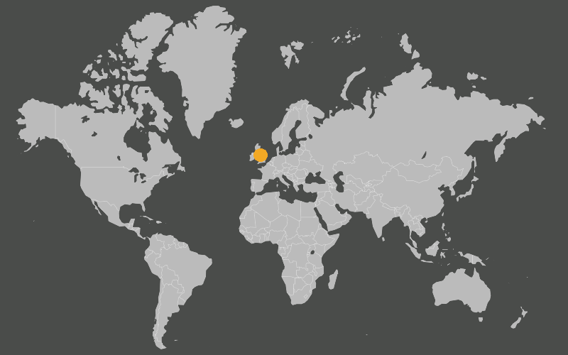 Yorkshire United Kingdom Map A world map showing where Yorkshire, United Kingdom is located