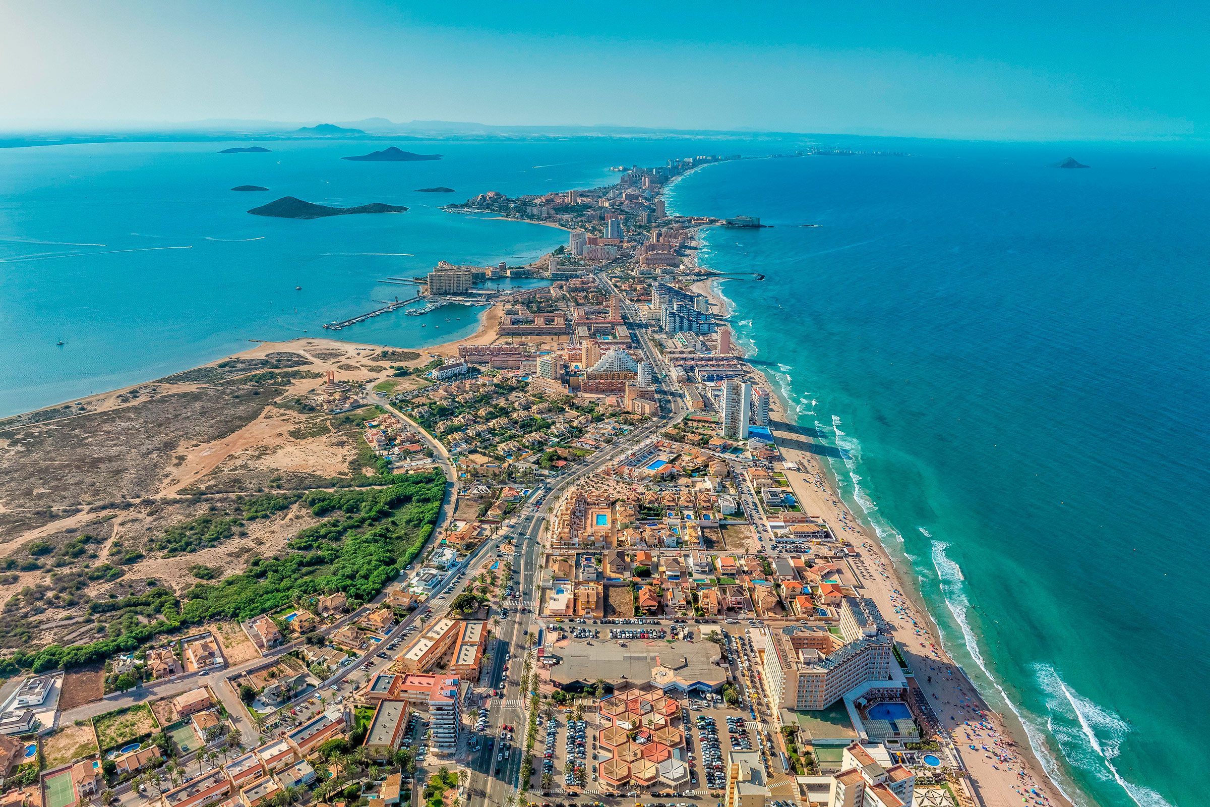 aerial photo of Mar Menor, Spain
