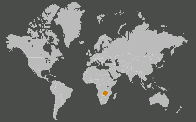 map showing location of Lower Zambezi National Park, Zambia