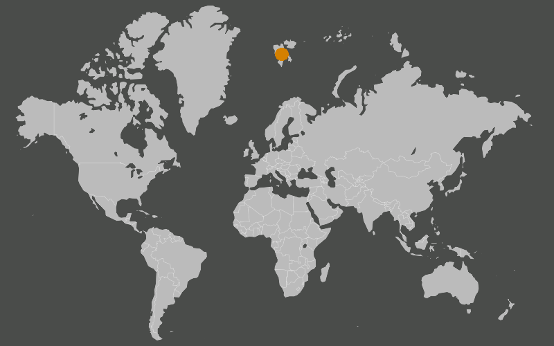 map indicating Svalbard