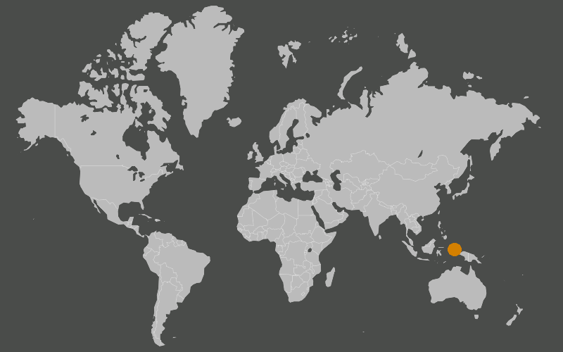 map indicating Raja Ampat, Indonesia